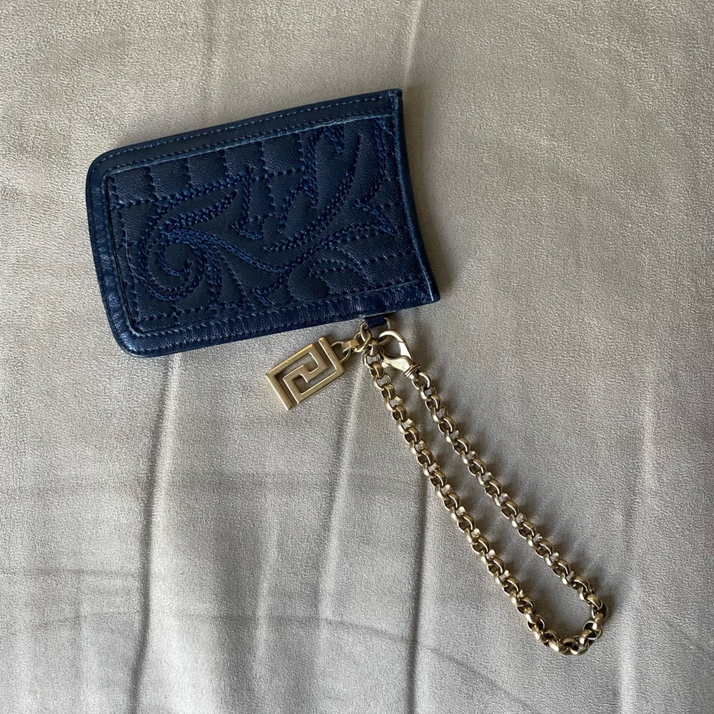 Blue Versace Chain Cardholder